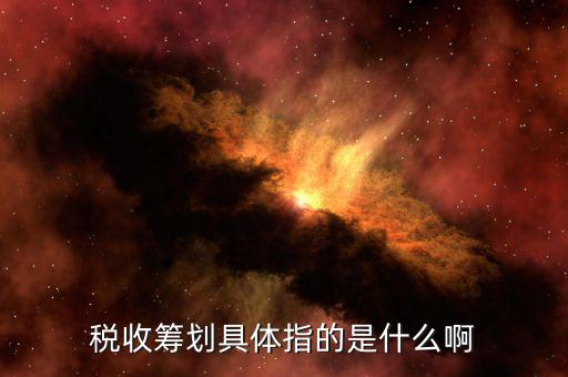 涉稅訴求什么意思，稅收籌劃具體指的是什么啊