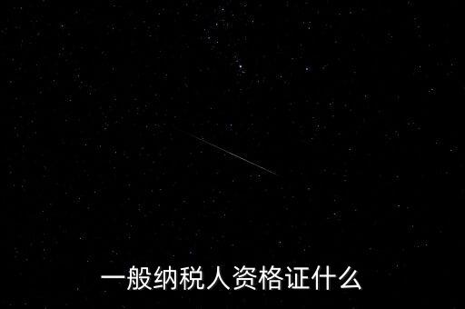 納稅人資格證是什么，一般納稅人的認定資格是什么
