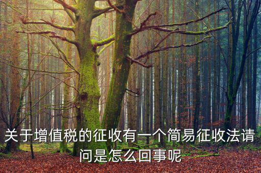 為什么簡(jiǎn)易征收增值稅，增值稅簡(jiǎn)易征收