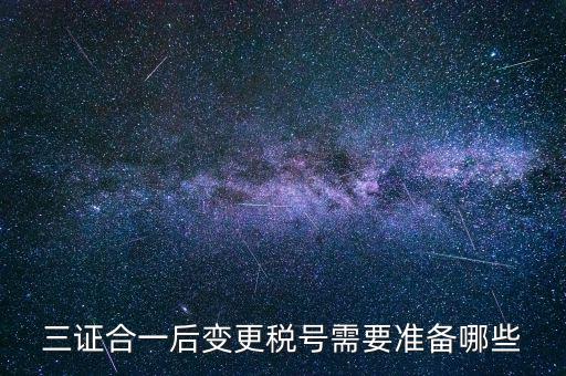 什么情況變更稅號，三證合一后變更稅號需要準(zhǔn)備哪些