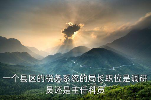 一個縣區(qū)的稅務系統(tǒng)的局長職位是調(diào)研員還是主任科員