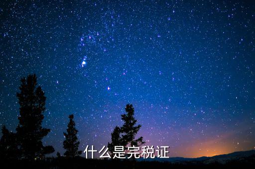 完稅證明包括什么，什么是完稅證