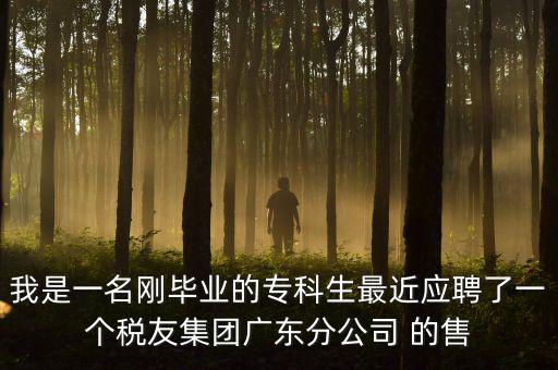 我是一名剛畢業(yè)的專科生最近應(yīng)聘了一個稅友集團廣東分公司 的售
