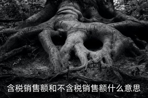 什么是含稅銷售額，含稅銷售額和不含稅銷售額什么意思