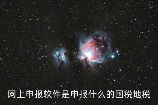 國稅申報軟件是什么，申報軟件是什么