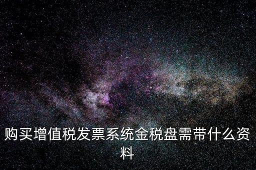 購(gòu)買金稅盤要帶什么資料，購(gòu)買增值稅發(fā)票系統(tǒng)金稅盤需帶什么資料