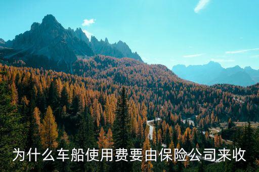 保險公司為什么代收車船費，為什么車船使用費要由保險公司來收