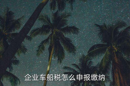車船稅按什么申報(bào)，汽車的車船使用稅按什么征收