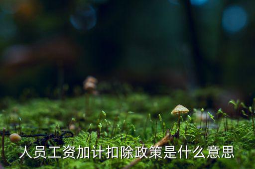 加計扣除有什么條件，人員工資加計扣除政策是什么意思