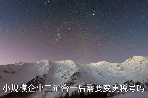 什么情況需要變更稅號(hào)，小規(guī)模企業(yè)三證合一后需要變更稅號(hào)嗎