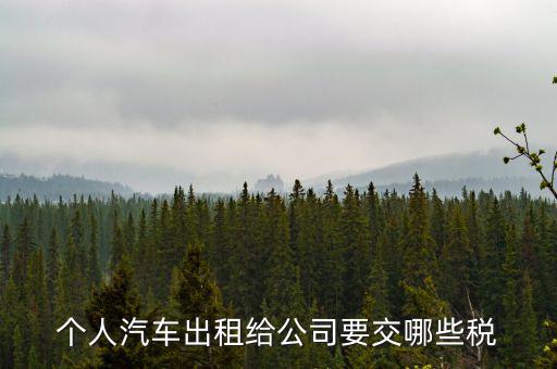 車(chē)輛租賃交什么稅，轎車(chē)租賃需繳納多少稅控