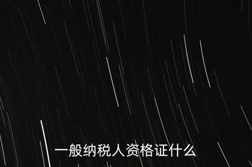 一般納稅人的資格證明是什么，一般納稅人的認(rèn)定資格是什么