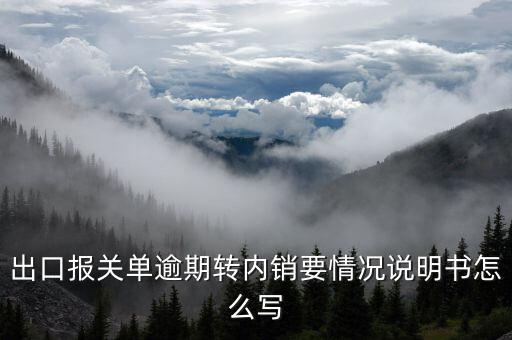 出口報(bào)關(guān)單逾期轉(zhuǎn)內(nèi)銷要情況說(shuō)明書怎么寫