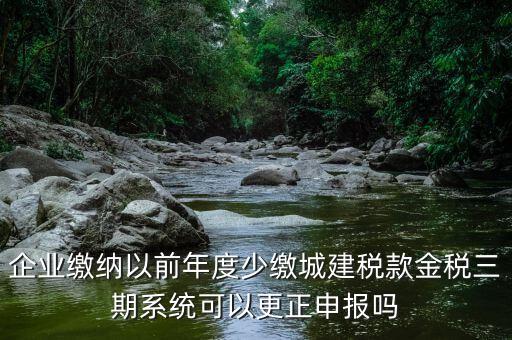 金稅三期更正申報(bào)需要什么資料，企業(yè)繳納以前年度少繳城建稅款金稅三期系統(tǒng)可以更正申報(bào)嗎