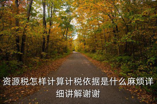 資源稅計(jì)稅依據(jù)是什么，資源稅怎樣計(jì)算計(jì)稅依據(jù)是什么麻煩詳細(xì)講解謝謝