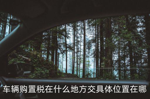 榆次汽車購置稅在什么地方交，車輛購置稅在什么地方交具體位置在哪