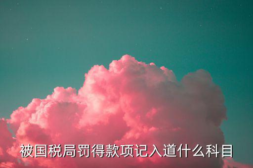 國(guó)稅罰款記入什么科目，被國(guó)稅局罰得款項(xiàng)記入道什么科目