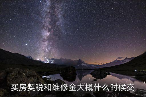 買(mǎi)房契稅和維修金大概什么時(shí)候交