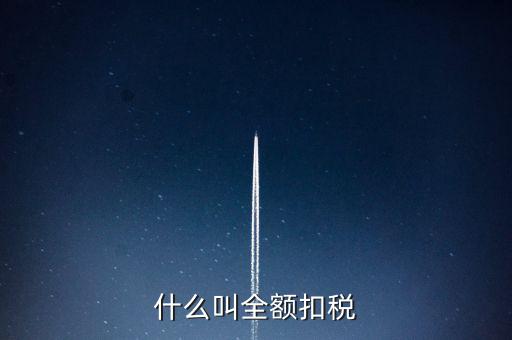 什么是全額納稅，請問地稅局說的個稅要全員全額交納是啥意思