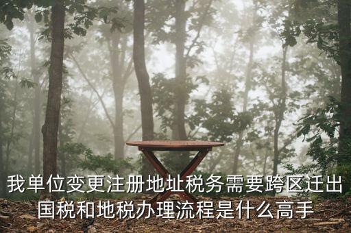 我單位變更注冊地址稅務需要跨區(qū)遷出國稅和地稅辦理流程是什么高手