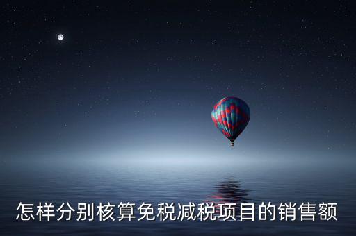 什么是分別核算銷售額，怎樣分別核算免稅減稅項(xiàng)目的銷售額