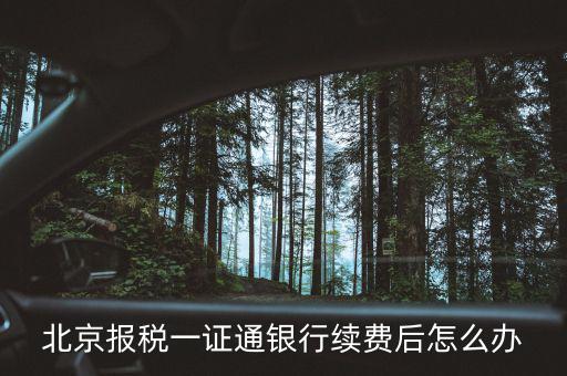 北京稅務(wù)一證通是什么，北京 辦理一證通年費(fèi)什么時(shí)候交