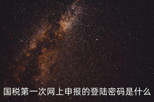 廣東國稅網(wǎng)登錄密碼是什么，國稅第一次網(wǎng)上申報的登陸密碼是什么