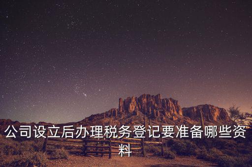稅務(wù)登記辦理需要什么資料，公司設(shè)立后辦理稅務(wù)登記要準(zhǔn)備哪些資料