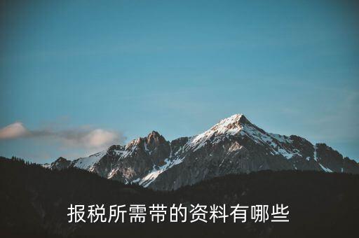 上門報稅需要帶什么資料，報稅都要帶啥東西