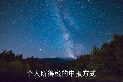 個(gè)人所得稅按什么報(bào)，個(gè)人所得稅選擇哪種申報(bào)方式