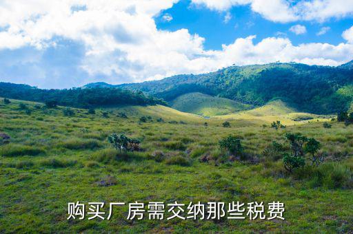 公司買廠房要交什么稅，購買廠房需交納那些稅費(fèi)