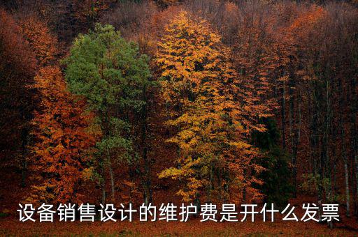 開(kāi)票維護(hù)費(fèi)是什么，設(shè)備銷售設(shè)計(jì)的維護(hù)費(fèi)是開(kāi)什么發(fā)票