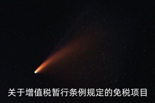 什么是免征增值稅項目，關于增值稅暫行條例規(guī)定的免稅項目