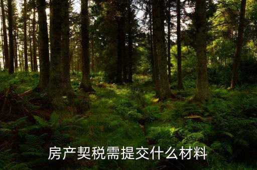 商品房交契稅需要什么材料，買房契稅何時交需要提供哪些材料
