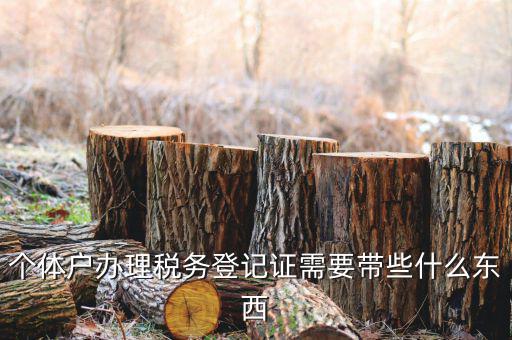 個(gè)體工商戶稅務(wù)登記需要什么資料，個(gè)體戶辦理稅務(wù)登記證需要帶些什么東西