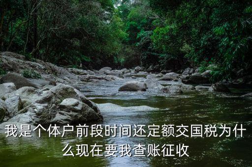 我是個(gè)體戶(hù)前段時(shí)間還定額交國(guó)稅為什么現(xiàn)在要我查賬征收