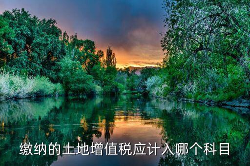 土地增值稅計(jì)什么科目，繳納的土地增值稅應(yīng)計(jì)入哪個(gè)科目