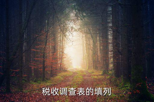 為什么要填稅收調(diào)查表，全國稅收調(diào)查表說明