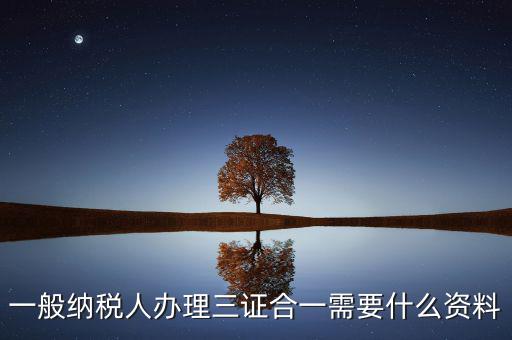 稅務(wù)三證合一需要什么資料，一般納稅人辦理三證合一需要什么資料