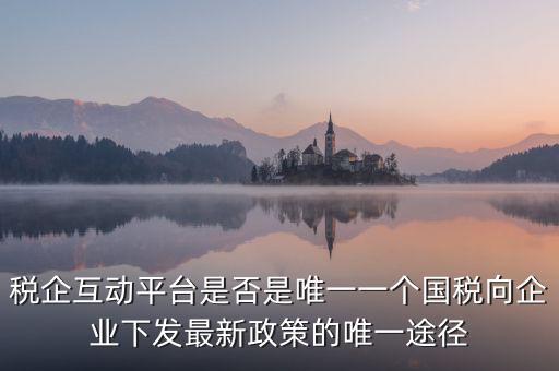 稅企互動(dòng)平臺是否是唯一一個(gè)國稅向企業(yè)下發(fā)最新政策的唯一途徑