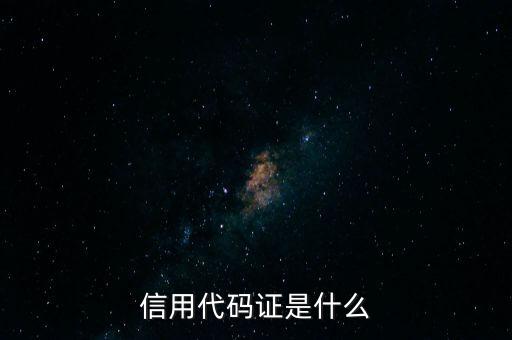 信用代碼號(hào)是什么情況，信用代碼證是什么
