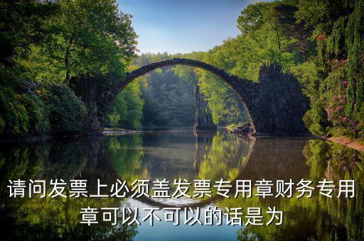 為什么要用發(fā)票專用章，請(qǐng)問(wèn)發(fā)票上必須蓋發(fā)票專用章財(cái)務(wù)專用章可以不可以的話是為