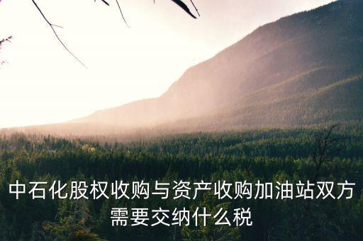 資產(chǎn)收購要交什么稅，中石化股權(quán)收購與資產(chǎn)收購加油站雙方需要交納什么稅