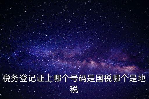 國稅地稅登記號(hào)是什么，稅務(wù)登記證上哪個(gè)號(hào)碼是國稅哪個(gè)是地稅