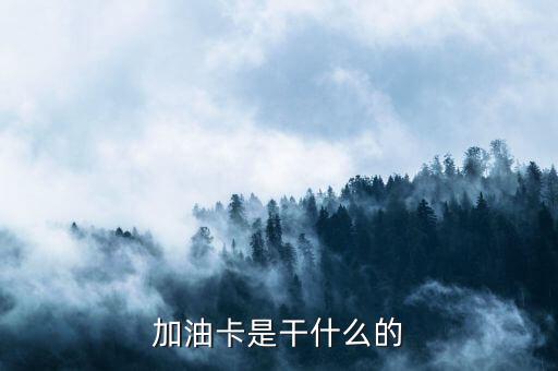 增票加油卡是什么意思，加油卡是干什么的