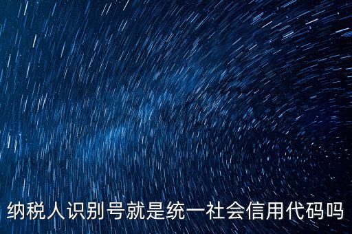 納稅人識別與社會信用代碼是什么，納稅人識別號就是統(tǒng)一社會信用代碼嗎