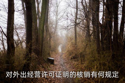 外經(jīng)證核銷包括什么，對外出經(jīng)營許可證明的核銷有何規(guī)定