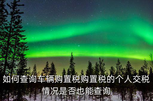 如何查詢車輛購置稅，查詢購置稅問題