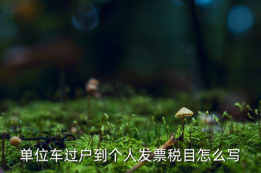 企業(yè)的車如何過戶給個(gè)人所得稅，單位車過戶到個(gè)人發(fā)票稅目怎么寫
