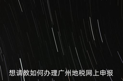 廣州地稅如何網(wǎng)上申報(bào)系統(tǒng)，地稅網(wǎng)上申報(bào)如何操作